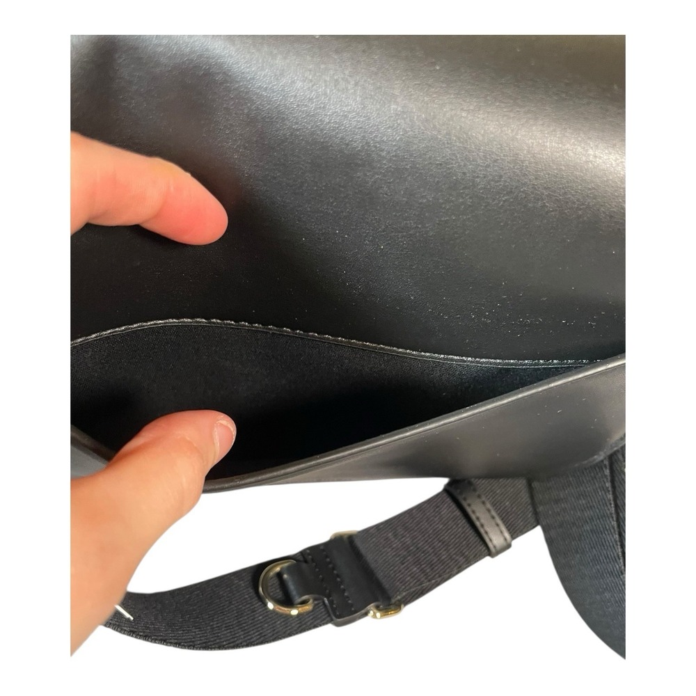 Lululemon Cactus Leather Crossbody Bag Black With Gold Hardware & Dust Bag - Picture 13 of 16
